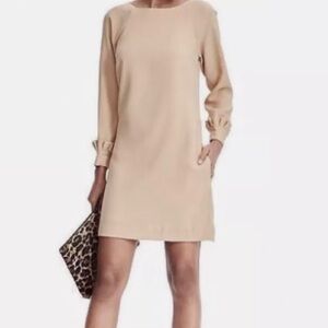 Banana republic work career business party dress nude